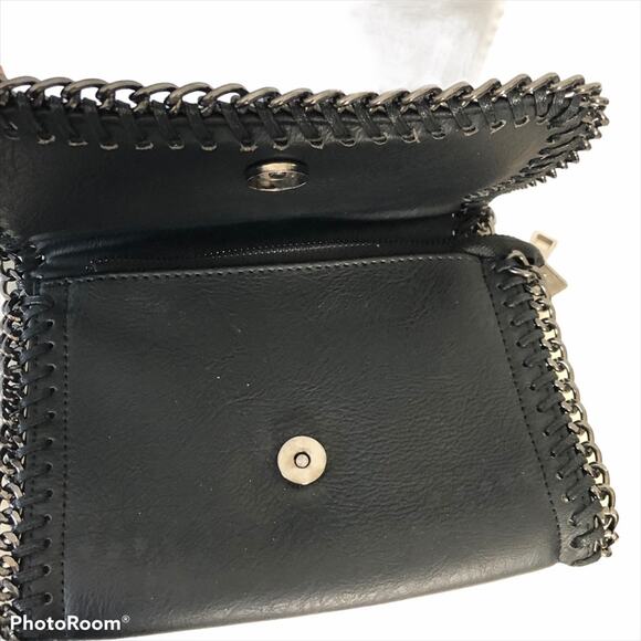 Falabella-Inspired Leather & Denim Embroidered Crossbody Bag Chic Statement - Picture 7 of 13